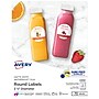Avery Waterproof Laser/Inkjet Round Labels, 2 1/2" Dia, White, 72 Labels/Pack (22856)~#|#~BA7F0CA1-E862-414A-9BF096ED9EE51B43_sc7
