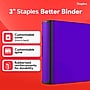 Staples 3" 3-Ring Better Binder, D-Ring, Purple (20246)~#|#~BA83B6AD-0B53-42F8-A2E51919703DA479_sc7