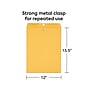 Staples 12 x 15.5 Clasp & Moistenable Glue Kraft Catalog Envelopes, Brown, Heavy‑Duty Mailing Envelopes for Documents, 100/Box~#|#~BA8A324B-57A5-404F-B3D43B48974E4EAF_sc7