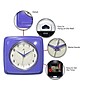 Infinity Instruments Square Retro Periwinkle Wall Clock, 9.25" (13228VP-4103)~#|#~BA9DB520-E0E5-42B5-A27381BA9A890C5F_sc7