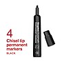 Staples Duramark Tank Permanent Marker, Chisel Tip, Black, 4/Pack (ST62930)~#|#~BAA14678-09B4-4F3E-94885B8501B4A553_sc7