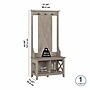 Bush Furniture Key West 66" Hall Tree with Shoe Storage Bench, Washed Gray (KWS166WG-03)~#|#~BAE9082A-ED83-488B-9923921C46D48268_sc7