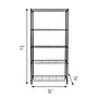 Honey-Can-Do 5-Shelf Metal Unit, 36"W, Black (SHF-01442)~#|#~BB40E93F-96C2-4DFD-8AA6BFE17DF93A8C_sc7