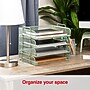 Staples Metal Mesh Side Loading Stackable Letter Tray, Letter Size, Sage Green, 4/Pack (ST63843)~#|#~BB523F2F-267C-487A-A97E3B186745C0F6_sc7