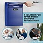 AdirOffice Steel Locking Wall Mounted Drop Box Interoffice Mailbox with Key and Combination Lock , Blue (631-04-BLU-KC-PKG)~#|#~BB6022B3-29D7-402E-A944D0C9B891DADE_sc7