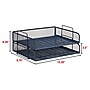 Staples Metal Mesh Side Loading Stackable Letter Tray, Letter Size, Navy Blue, 2/Pack (ST63840)~#|#~BB699C84-86DB-4C90-B9C35087DA86F0F0_sc7