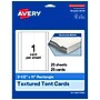 Avery Rectangle Tent Cards, 3.5" x 11", Textured Matte, 25 Labels/Pack (95339)~#|#~BB758501-FB56-4938-AE7C6AA9E2DC7B27_sc7