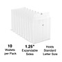 Staples Moisture Resistant Expanding Wallet, Button & String Closure, Letter Size, Clear, 10/Pack (TR32431)~#|#~BB8C7B4E-3792-4DB0-A4B2B892CC766356_sc7