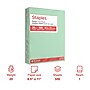 Staples Pastel 30% Recycled Color Copy Paper, 20 lbs., 8.5" x 11", Green, 500/Ream (14781)~#|#~BBA0B162-8480-466A-90B9AE236BEC0926_sc7