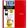 Five Star 3-Subject Wirebound Notebook, 8-1/2" x 11", College Ruled, 150 Sheets, Red (72065)~#|#~BBA511AF-695F-4E46-9FEA328DD02FF179_sc7