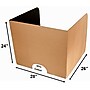 Classroom Products Foldable Cardboard Freestanding Privacy Shield, 24"H x 28"W, Black/Kraft, 20/Box (VB2420 BK)~#|#~BBC88332-9A3F-434B-BC86EF6881F8CE9E_sc7
