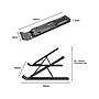 Amer 10" x 6" Aluminum Folding Laptop Stand, Dark Gray (AMRNS02DG)~#|#~BBE802C6-C041-4796-AD2A1853F39B38BD_sc7