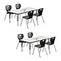 Correll Rectangular Activity Table Set, 60" x 30", Height Adjustable, Frosty White (AP2-A3060DEREC-80-09-09-8-18)~#|#~BC014164-A987-48AD-8E7293C46C47B421_sc7