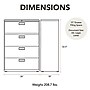HON Brigade 600 Series 4-Drawer Lateral File Cabinet, Locking, Letter/Legal, Gray, 36"W (HON684LQ)~#|#~BC2DE222-2C34-44E4-B6A7EAA4CDF5A276_sc7