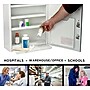 Viva Comfort Steel Locking Surface-Mount Medicine Medical Cabinet with Pocket, 1.1 cu. ft., White (ADI999-06-WHI-MK)~#|#~BC5049B7-9CC3-4ADF-B12FEA169C6BF026_sc7