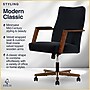 Finch NEO ONE Ergonomic Velvet Fabric/Wood Swivel Executive Chair, Black (52304-BLK)~#|#~BC8A41B3-39D3-4AF2-8C5EE1212C203B2C_sc7