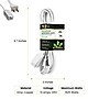 GoGreen Power 12' Extension Cord, 3-Outlet, 16 AWG, White (GG-24712-3)~#|#~BCA13C6D-3F7B-4AB3-82D6E764FA303617_sc7