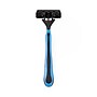 Medline Triple Blade Facial Razors with Lube Strip, Blue/Black, 10/Box (BRN1333Z)~#|#~BCB041A1-1DEE-4EB9-99396770EBAFC8ED_sc7
