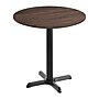 Flash Furniture Acadia 31.25" Round Wooden Dining Table with X-Base, Dark Brown/Black Base (STRD31WBRT2222)~#|#~BCB340C8-4C54-4BDC-908F54A678976046_sc7