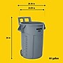 Rubbermaid BRUTE Resin Trash Can, 44 Gallon, Gray (2131929)~#|#~BD1D91C2-475D-4911-AD7BD5FDC9A5D122_sc7