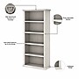 Bush Furniture Yorktown 50" Computer Desk with File Cabinet and 5-Shelf Bookcase, Linen White Oak (YRK011LW)~#|#~BD212C07-3207-4618-BDA81E2F2C8BBEE1_sc7