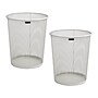 Mind Reader Metal Mesh Trash Can Without Lid, 4.4 Gallon, White, 2/Pack (2CIRGA-WHT)~#|#~BD231625-4923-4903-A71006E4E66A8569_sc7