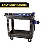 Rubbermaid 2-Shelf Plastic/Poly Mobile Utility Cart, Black (FG9T6600BLA)~#|#~BD339CA6-31A2-43B3-9C57DB93DD56199E_sc7