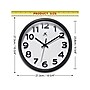 Infinity Instruments Wall Clock, 10.75"Dia. (20296BK-WH)~#|#~BD3B6E90-2D93-4FE5-9B1E0617ED62DC65_sc7