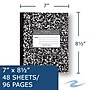 Roaring Spring Paper Products 1-Subject Composition Notebooks, 7" x 8.5", Wide Ruled, 48 Sheets, Black (77333)~#|#~BD52C3EE-0F38-4543-ABC5E2B567626C8A_sc7