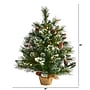 Nearly Natural 2' Frosted Pine Artificial Christmas Tree in Burlap Base (T1694)~#|#~BD933598-FC56-4A3F-933C309761BCA85F_sc7