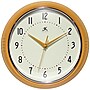Infinity Instruments Round Retro Saffron Wall Clock, Aluminum, 12" (10940SY-12)~#|#~BD940A99-8FB8-44FA-BD0AD1F7BA825FD7_sc7