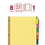 Staples Big Tab Insertable Dividers, 8-Tab – Buff Paper Dividers with Assorted Color Tabs for Binders~#|#~BD9C57B6-A48A-496E-B28074C911F4918F_sc7
