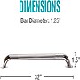 DMI 32" Institutional Steel Knurled Grab Bar, Silver (521-1530-0632)~#|#~BDBCAA65-0DAD-45B4-B13DF675ED1B110A_sc7