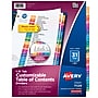 Avery Ready Index Table of Contents Pre-Printed Numeric Paper Divider, 31 Tabs, Multicolor, 1 Set (11129)~#|#~BDF2731D-9283-422C-918D9EB8B3362637_sc7