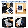 Avery Printable Heat Iron On Transfer Paper for Dark Fabrics, 8-1/2" x 11" (3279)~#|#~BE25CEC0-E526-4912-A18BE025501DC257_sc7