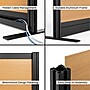 Luxor Beechwood 3-Panel Room Divider, 70"H x 70"W, Beech Grain (PPWL014)~#|#~BE3107DA-4D07-4E32-8AE22E030D5F05BE_sc7
