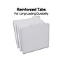 Staples Reinforced File Folders, 1/3-Cut Tab, Letter Size, White, 100/Box (ST508986-CC)~#|#~BE7053FC-E0E1-44D3-A712EB1750D8480C_sc7
