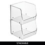 iDESIGN Small Stackable Plastic Storage Bin, Clear, 2/Pack (28013M2)~#|#~BE7886E9-1382-4A6A-92246FE551CF9866_sc7