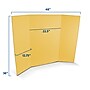 Flipside Tri-Fold Presentation Board, 36" x 48", Corrugated, Yellow, 24/Carton (30070-24)~#|#~BE95B44B-57FF-48D3-A87A427ECB1EC8BE_sc7