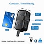 Uncaged Ergonomics Travel Power Strip with USB-C, 3 AC, 2 USB-C (20W), 1 USB-A, 3.4 ft Cord, Black~#|#~BEC07B06-2E4A-4D64-ACFEF8DBE36E468C_sc7