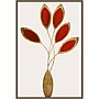 Amanti Art Five Red Flowers by Kubistika  Framed Canvas Wall Art Print, 23" x 33" (A42678302736)~#|#~BEE0310F-64E1-45B2-B059B4510AC0A5D3_sc7