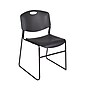 Regency 42-inch Laminate Round Table with 4 Zeng Stack Chairs, Gray & Black~#|#~BEE662AA-D1B6-471D-8B4DD612A87E5080_sc7