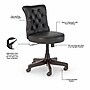 Bush Furniture Key West 54"W Computer Desk with Storage and Mid-Back Tufted Office Chair, Dark Gray Hickory (KWS020GH)~#|#~BEE673D5-099E-4391-815D2CAAB5184608_sc7
