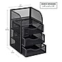 Mind Reader 4-Compartment Metal Desk Organizer, Black (MESHMINI-BLK)~#|#~BF0948B3-BE20-4201-89D72D673B80F2E8_sc7