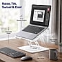 Uncaged Ergonomics Adjustable Swivel Laptop Stand for Desk, Steel, 360° Rotation, Up to 16", White~#|#~BF1ECCF6-2C73-4025-B4D4E234059251AF_sc7