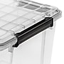 Sterilite 80 Quart Gasket Box with Lid, Plastic, Clear/Black, 4/Carton (39389004)~#|#~BF710813-9944-4CC1-B3ABBBF73BFA5FE5_sc7