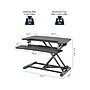 FlexiSpot M7 Series 28"W Manual Rectangular Adjustable Standing Desk Converter, Black (M7-E-28B)~#|#~BF72EC31-EA95-44C0-917623FAE003A58D_sc7