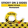 Scotch Permanent Double Sided Tape with Refillable Dispenser, 0.5" x 7 yds., 1" Core, Clear, 3/Pack (3136)~#|#~BFB17388-6CC1-4531-BF138F33549F4899_sc7