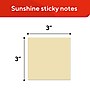 Staples Recycled Sticky Notes, 3" x 3", Sunshine Collection, 100 Sheets/Pad, 12 Pads/Pack (S33YR12/52564)~#|#~C000463C-7466-4CBF-AF39DA3712EF4DF2_sc7