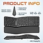 Delton KB250 Ergonomic Wireless Curved Keyboard with Cushioned Wrist Rest, Black (DKBE250-WR)~#|#~C007393F-981E-475B-97FD622015C8F16D_sc7